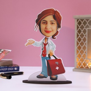 Customised lady Doctor Caricature - Gifts for Mother Online