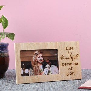 Customised Life is Beautiful Wooden Frame - Personalised Engraved Gifts