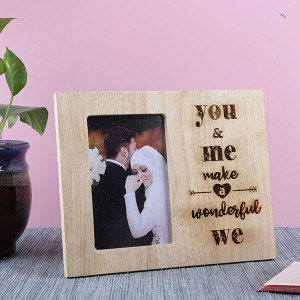 Customised You & Me Wooden Frame - Personalised Engraved Gifts