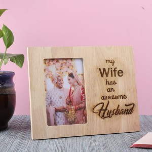 Customised Awesome Husband Photo Frame - Personalised Engraved Gifts