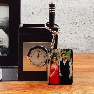 Personalised Elegant Rectangular Key Chain - Gifts for Husband