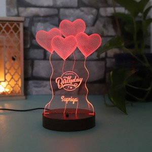 Personalised Birthday led lamp - Personalised Engraved Gifts