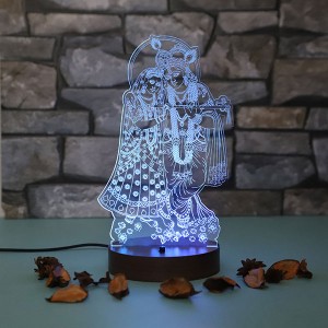 Personalised Radhakrishna led lamp - 3D Led Lamps