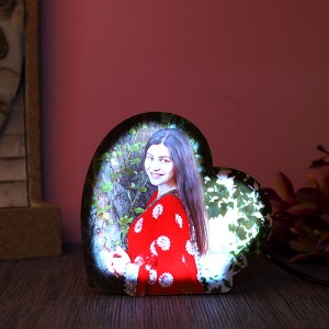 Personalised heartshaped led lamp - Photo Lamps