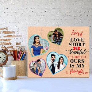 Favourite Love Story Wooden Photo Frame - Birthday Gifts for Him