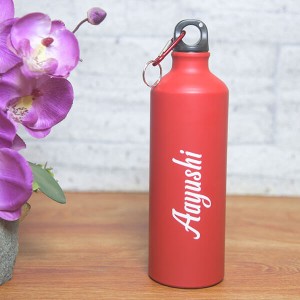 Personalised Unisex Red Bottle with Name - Price 400 To 599