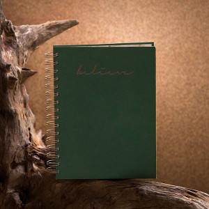 Personalised Elegant Green Spiral Notebook - Gifts for Him