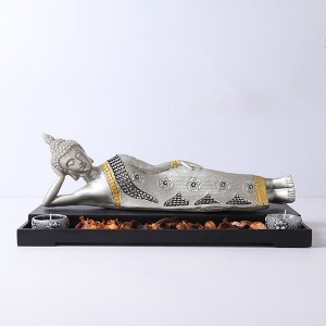 Sleeping Buddha idol with T light - Gifts for Him