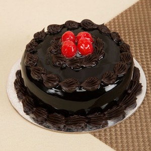 Round Shape Chocolate Truffle Cake - Cake