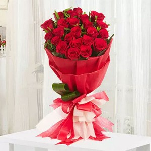 Romantic 20 Red Roses - Send cake to India