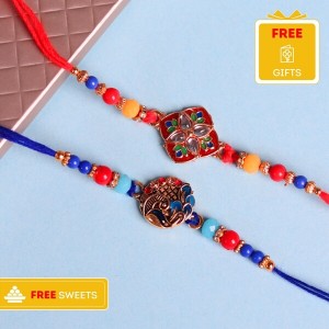 Colourful Beads Rakhi Set