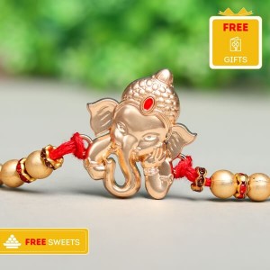 Mesmerizing Ganesha Beads Rakhi - Rakhi Best Sellers