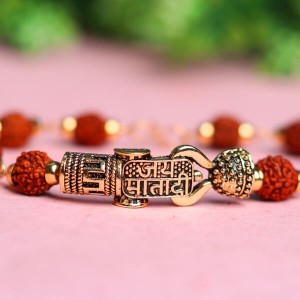 Sacred Jai Mata Di Rudraksha Bracelet